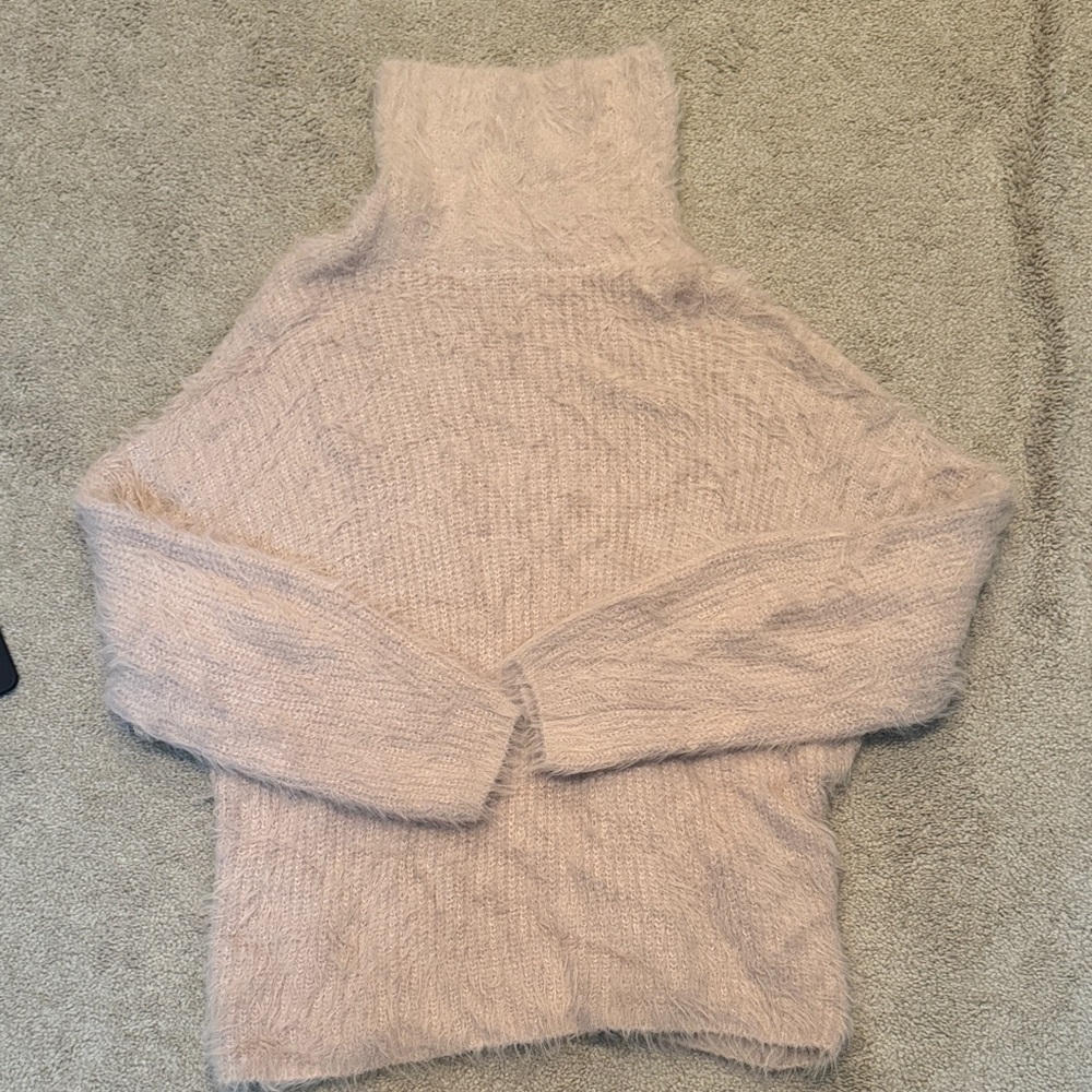 Express Soft Cream Turtleneck Sweater